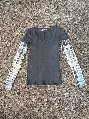 Women’s Free People Big Sur Tye Dye Thermal Long Sleeve Top